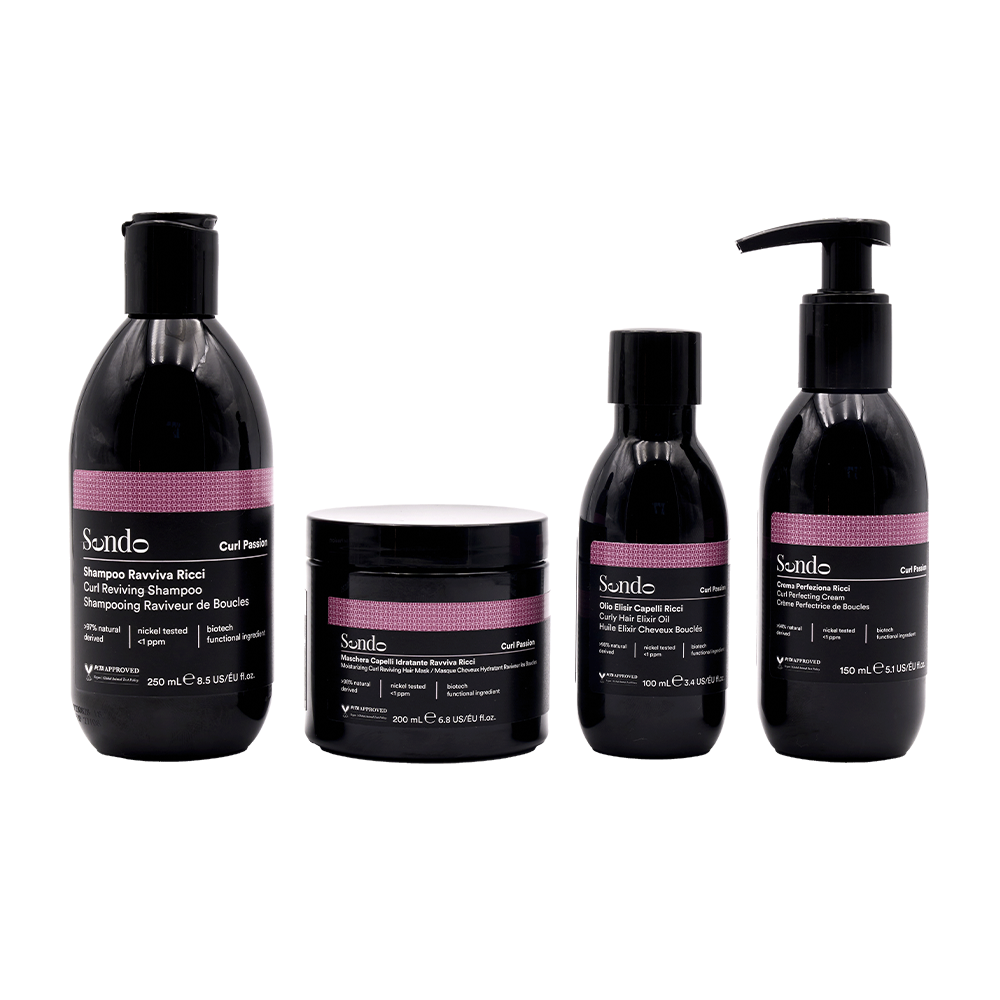 Sendo Curl Passion zestaw do włosów kręconych: szampon, 250 ml + maska, 200 ml + eliksir, 100 ml + krem, 150 ml