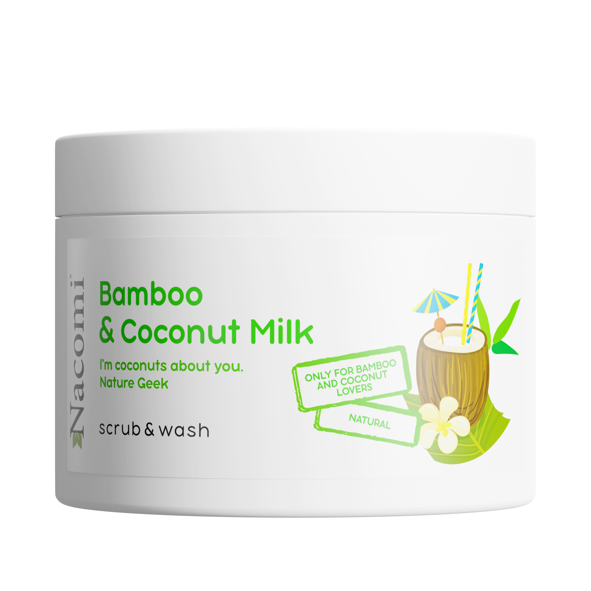 Nacomi Bamboo&Coconut Milk peeling do ciała, 180 ml
