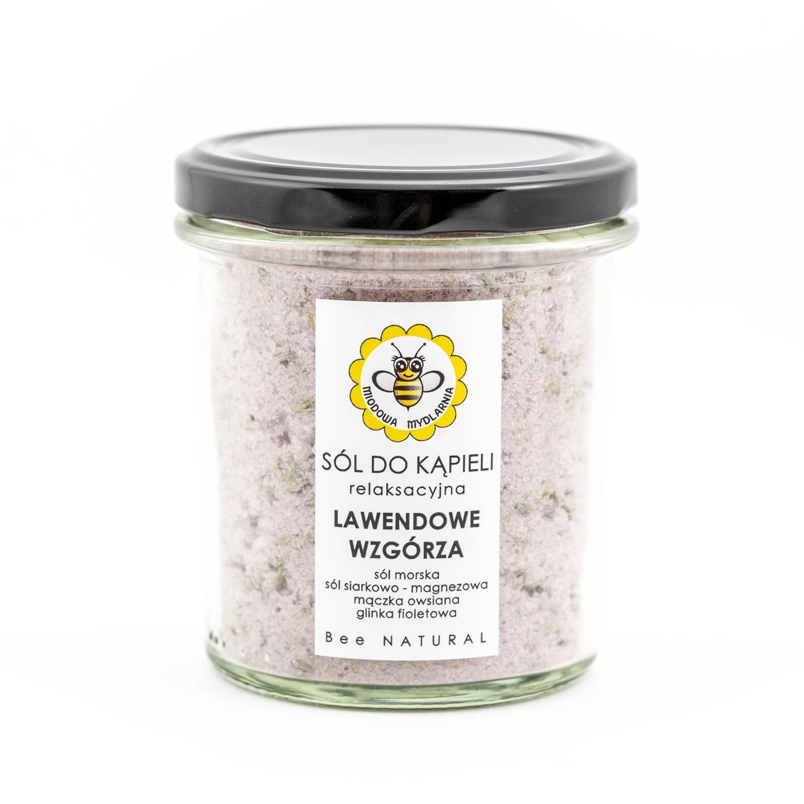 Miodowa Mydlarnia sól do kąpieli lawendowe wzgórza, 350 g