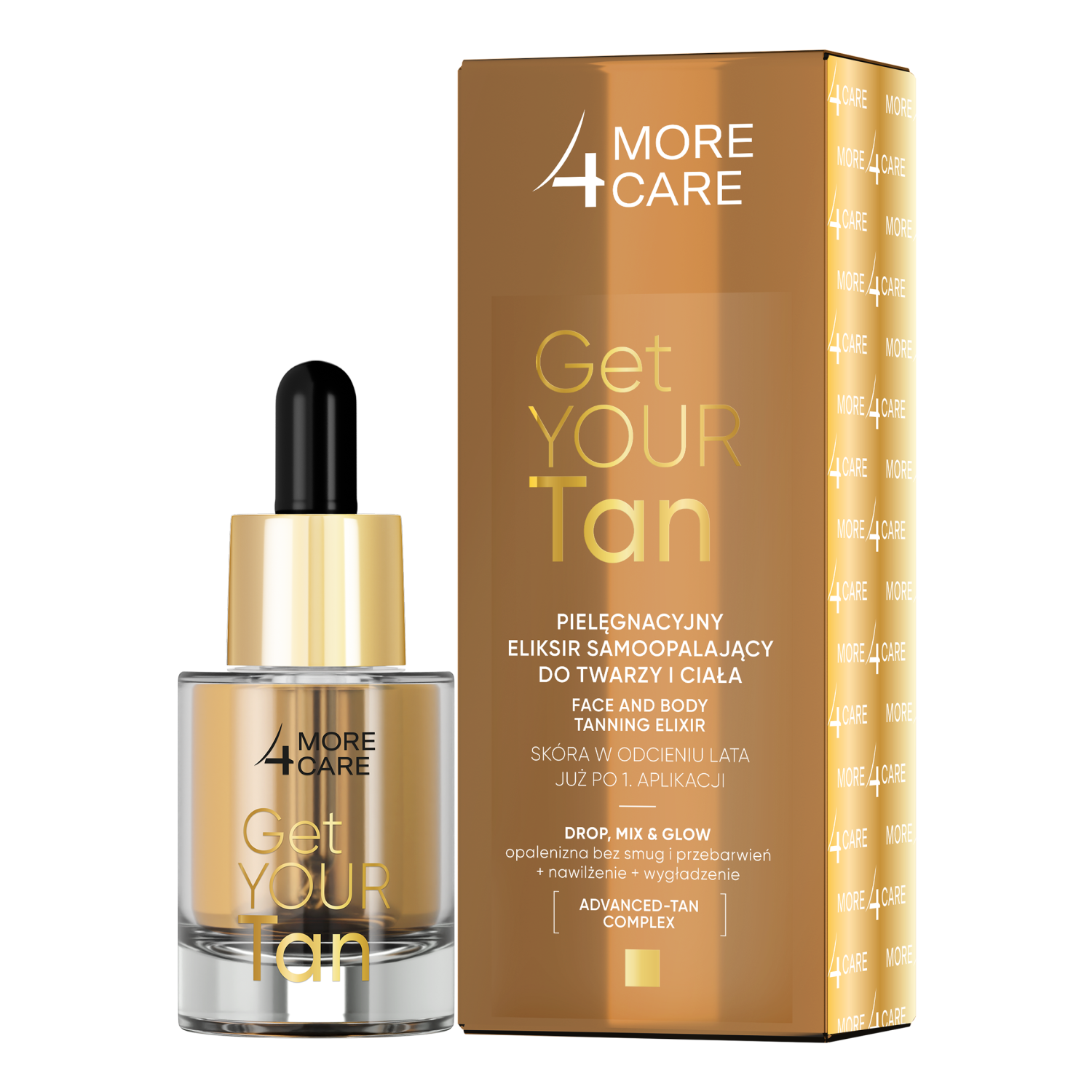 More4Care Get Your Tan eliksir samoopalający do twarzy i ciała, 15 ml