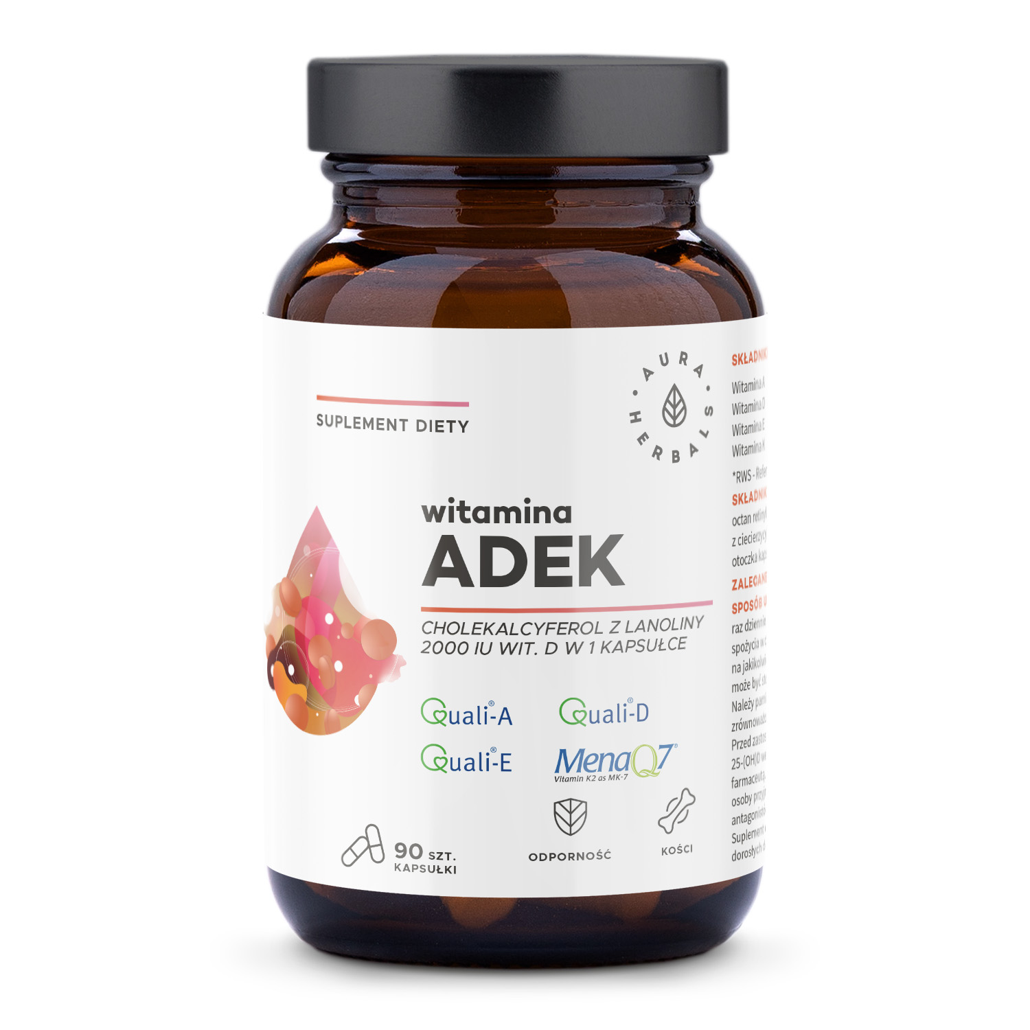 Aura Herbals suplement diety witamina ADEK, 90 kaps./1 opak.