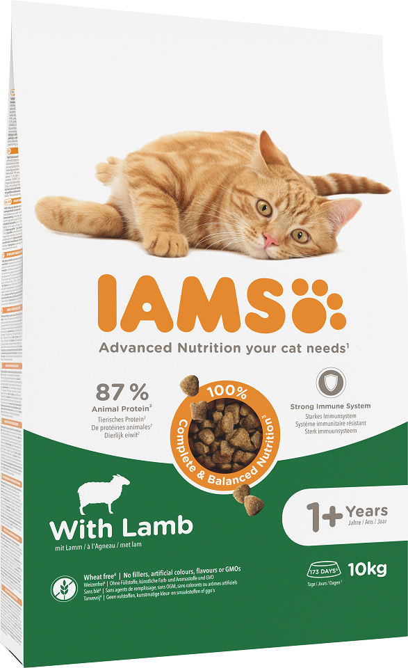 Karma dla kota IAMS For Vitality Adult Jagnięcina 10 kg