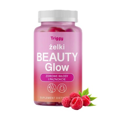 Żelki TRIGGY Beauty Glow Zdrowe włosy i paznokcie Malinowy (60 żelek)