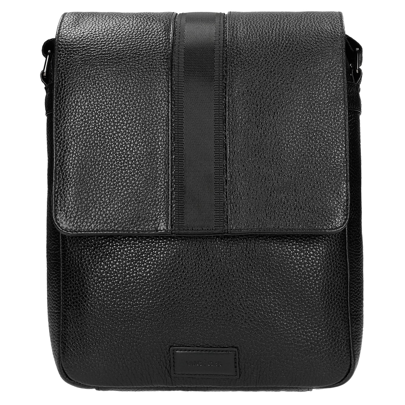 Wojas Czarna Skórzana Torba Męska Crossbody Bag