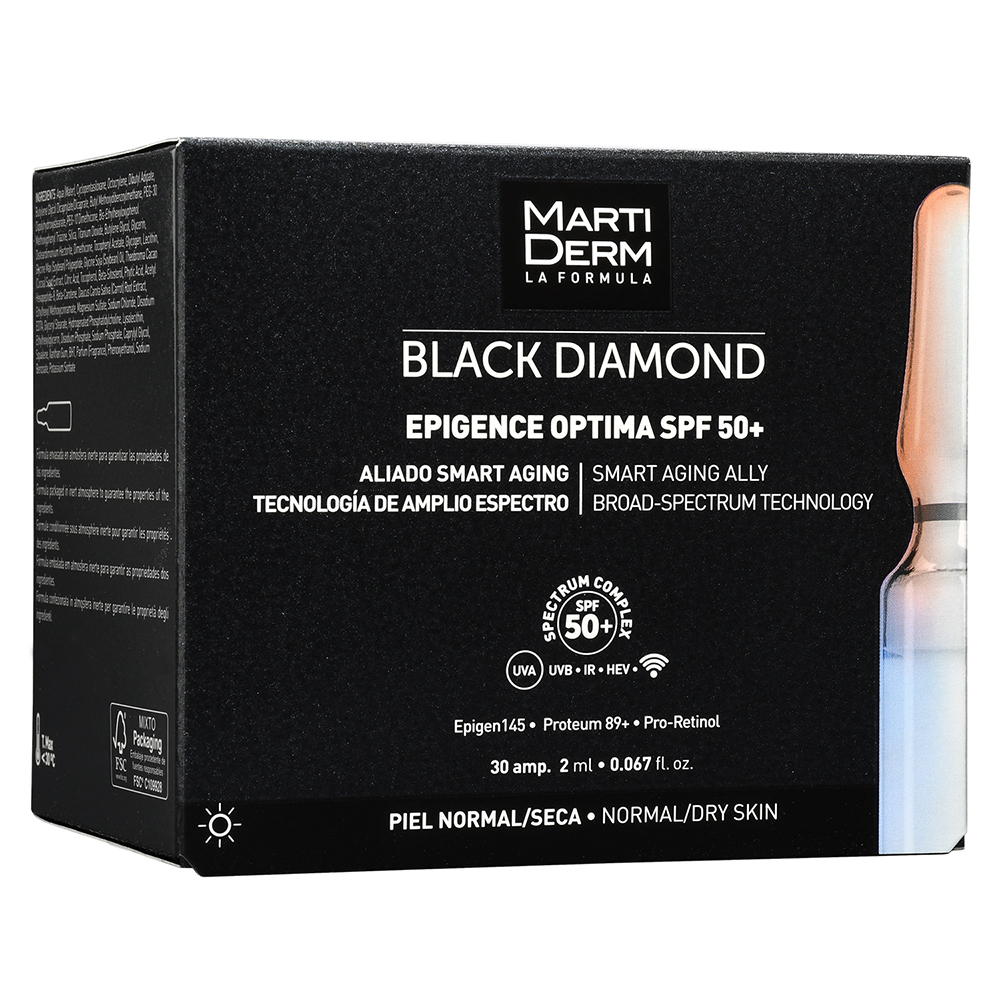MartiDerm Black Diamond Epigence Optima SPF50+ serum przeciwstarzeniowe w ampułkach, 30x2 ml