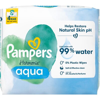 Chusteczki nawilżane PAMPERS Harmonie Aqua (192 szt.)