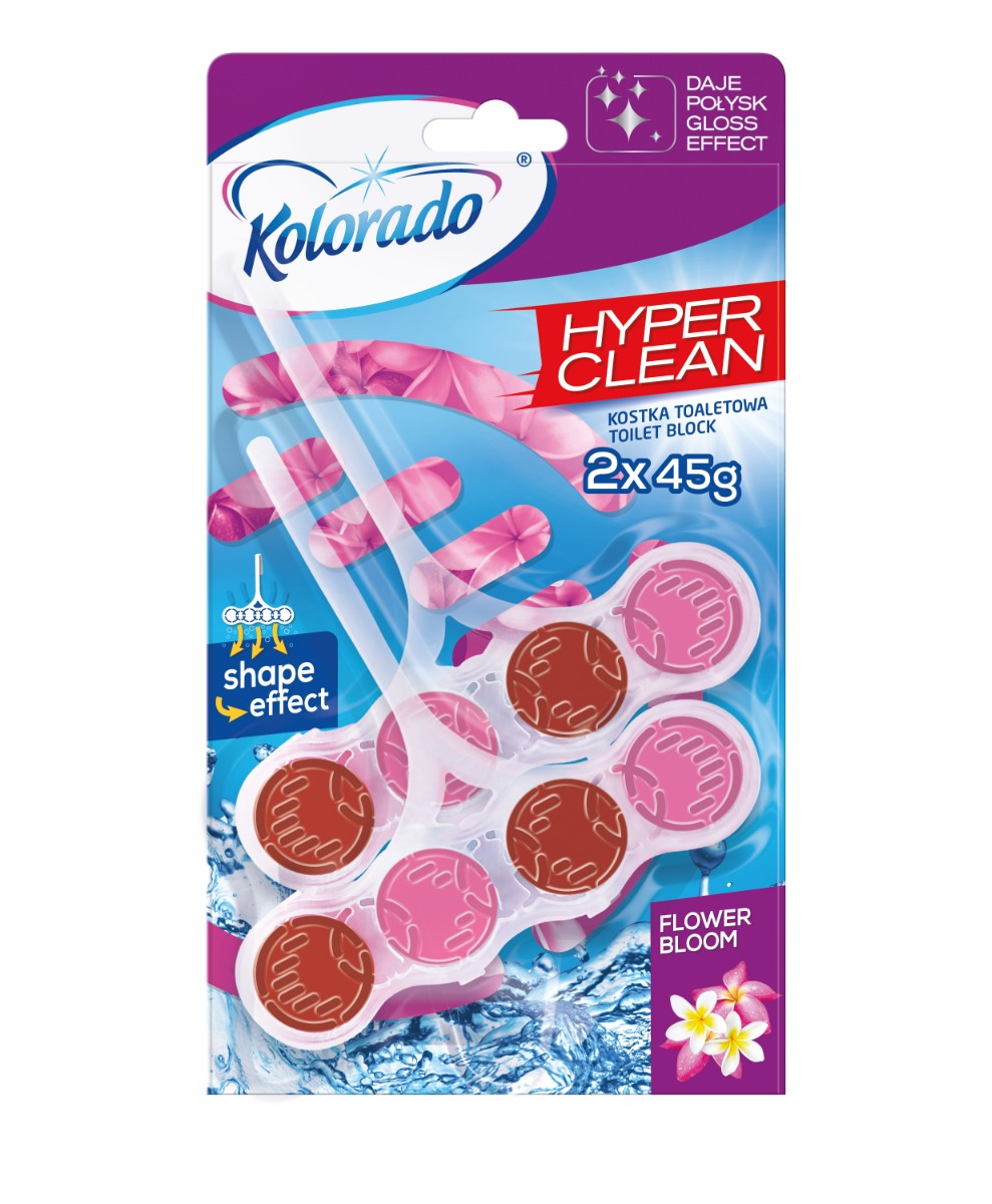 Kolorado Hyper Clean kostka do WC Flower Bloom, 3 x 45 g