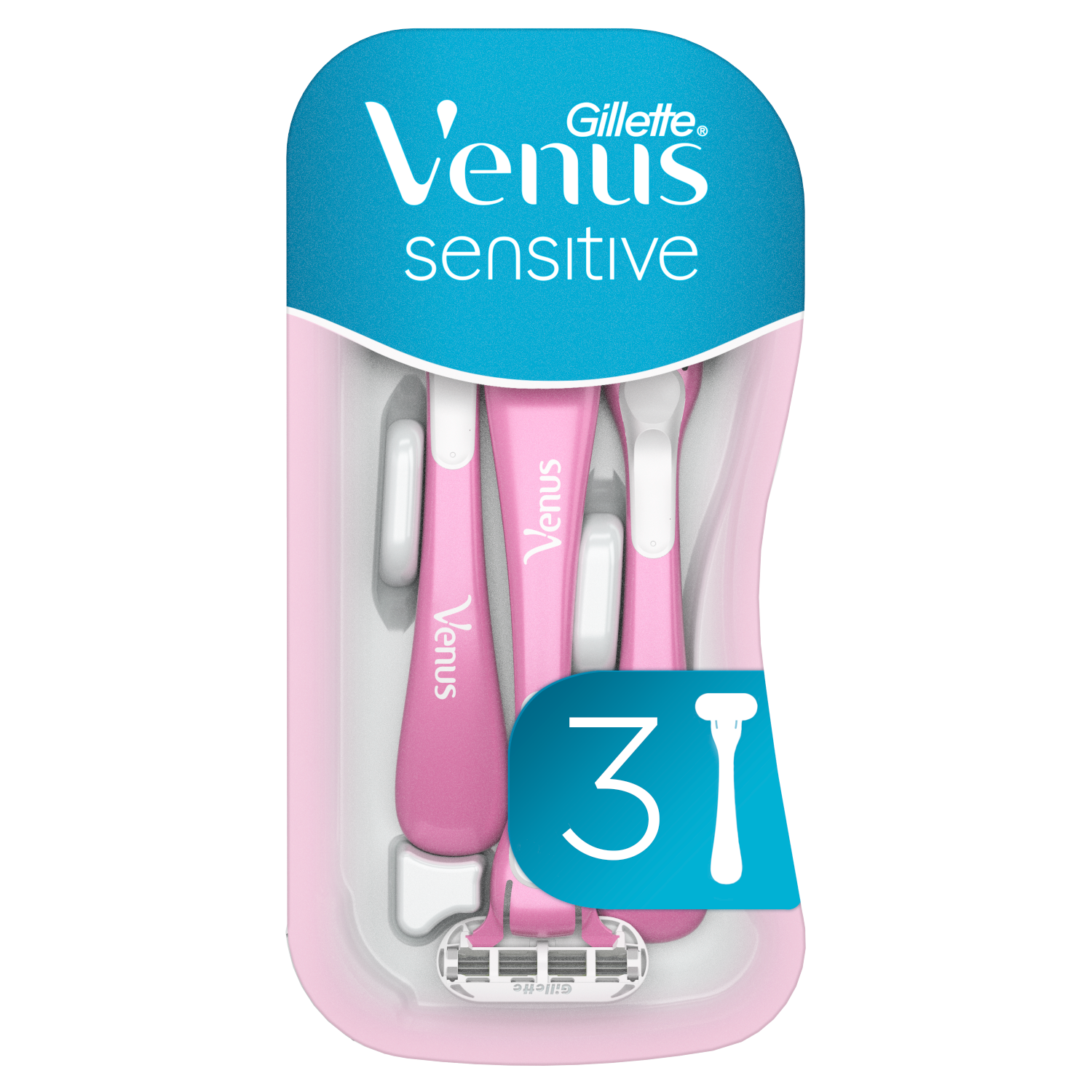 Gillette Venus Sensitive maszynki do golenia damskie, 3 szt./1 opak.