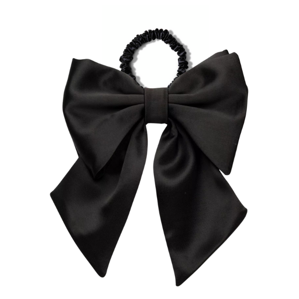 So Fluffy jedwabna kokarda – czarna, 1 szt.