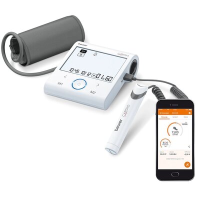 Ciśnieniomierz BEURER BM 96 Cardio Biało-szary z funkcją EKG