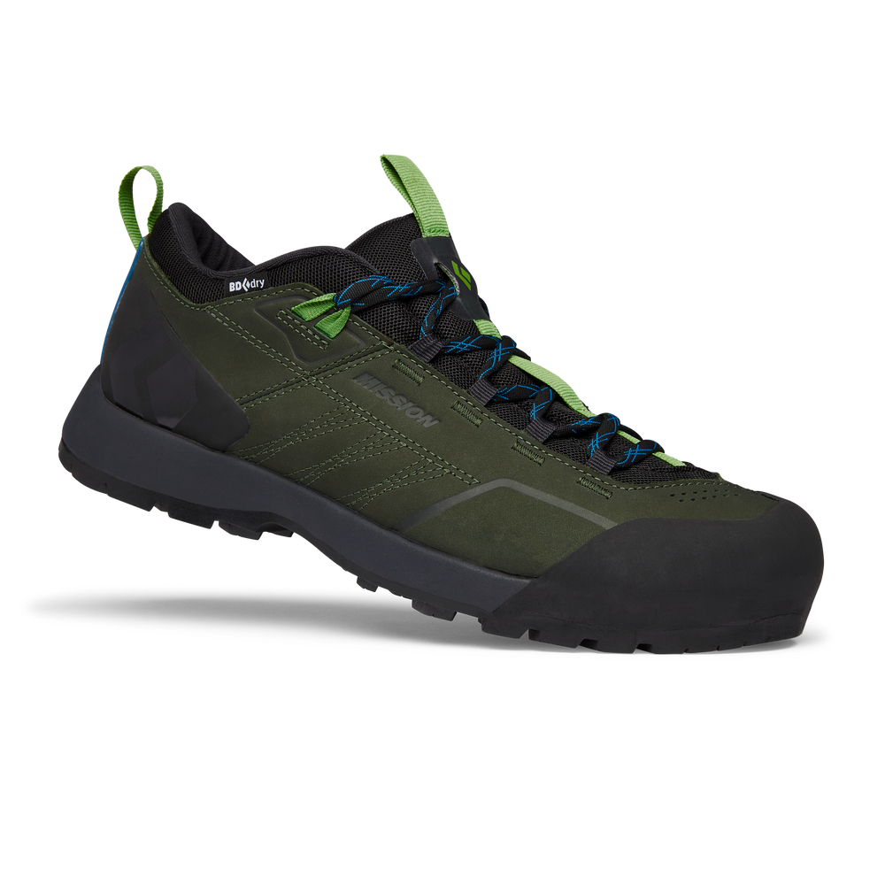 Męskie buty podejściowe Black Diamond MISSION LEATHER LOW WP cypress-black - 44,5