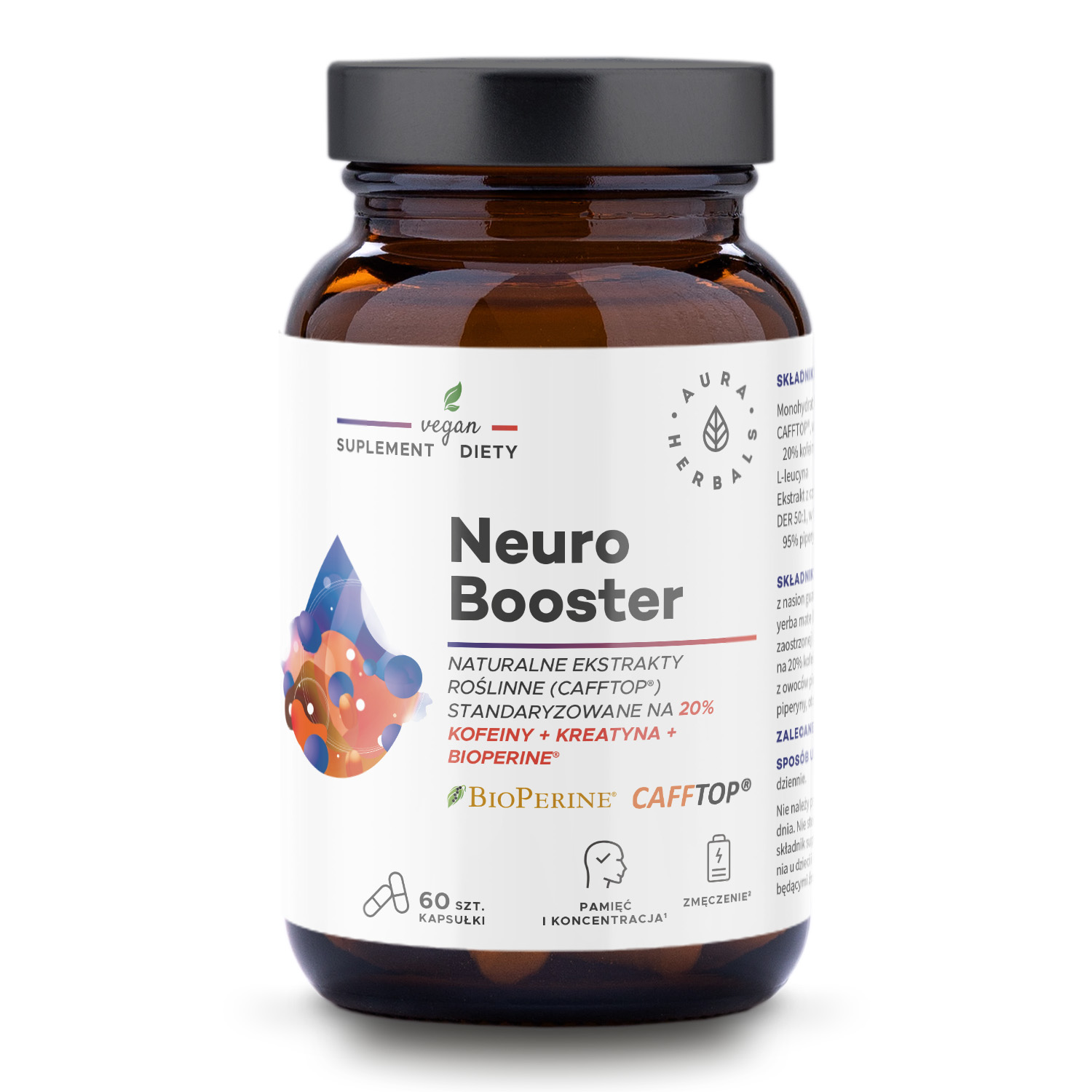 Aura Herbals Neuro Booster suplement diety, 60 kaps./1 opak.