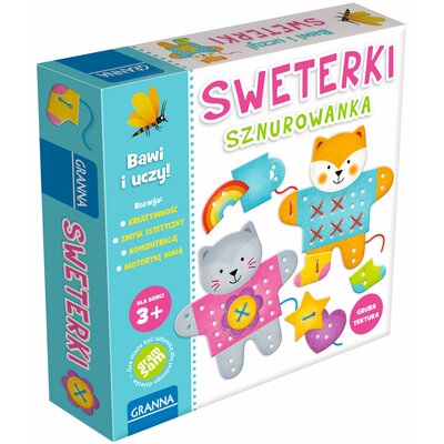 Zabawka edukacyjna GRANNA Sznurowanka Sweterki