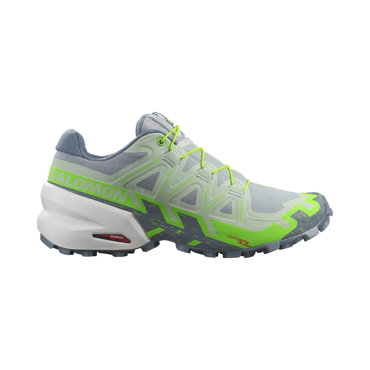 Damskie buty do biegania Salomon Speedcross 6 quarry/green gecko/flint stone - 7,5