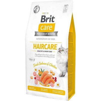 Karma dla kota BRIT CARE Grain Free Haircare Healhy & Shiny Coat Kurczak z łososiem 7 kg
