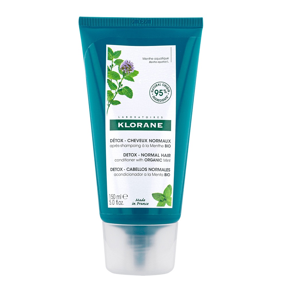 Klorane Aquatic Mint odżywka do włosów z organiczną miętą wodną, 150 ml