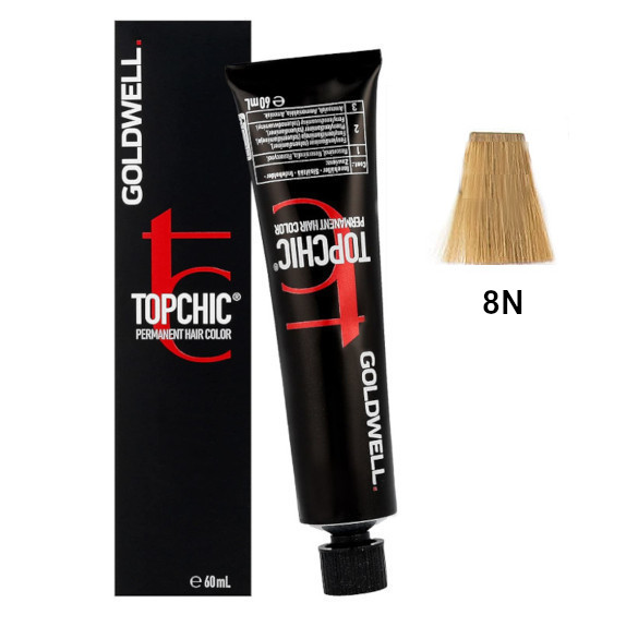 Goldwell Topchic trwała farba do włosów 8N naturalny jasny blond, 60 ml
