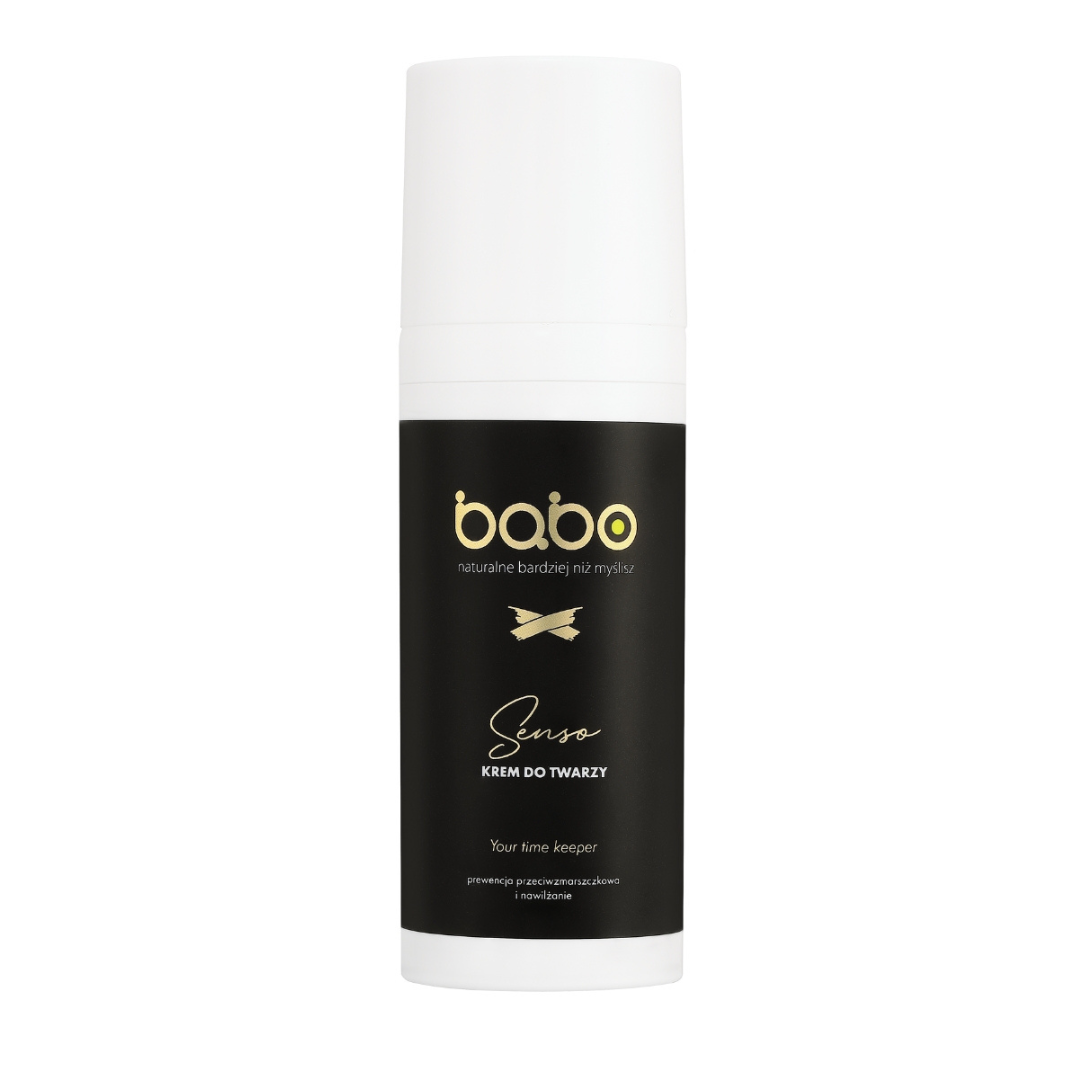 Babo Senso regenerująco-kojący bogaty krem dla skóry wrażliwej - odbudowa BHL, ultranawilżenie i prewencja przeciwzmarszczkowa, 50 ml