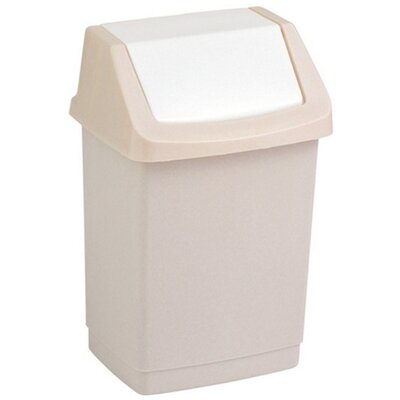 Kosz na śmieci uchylny CURVER Click It obrotowa pokrywa, plastik 50L Beżowy