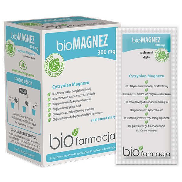 Biofarmacja bioMagnez suplement diety do picia, 30 sasz./1 opak.