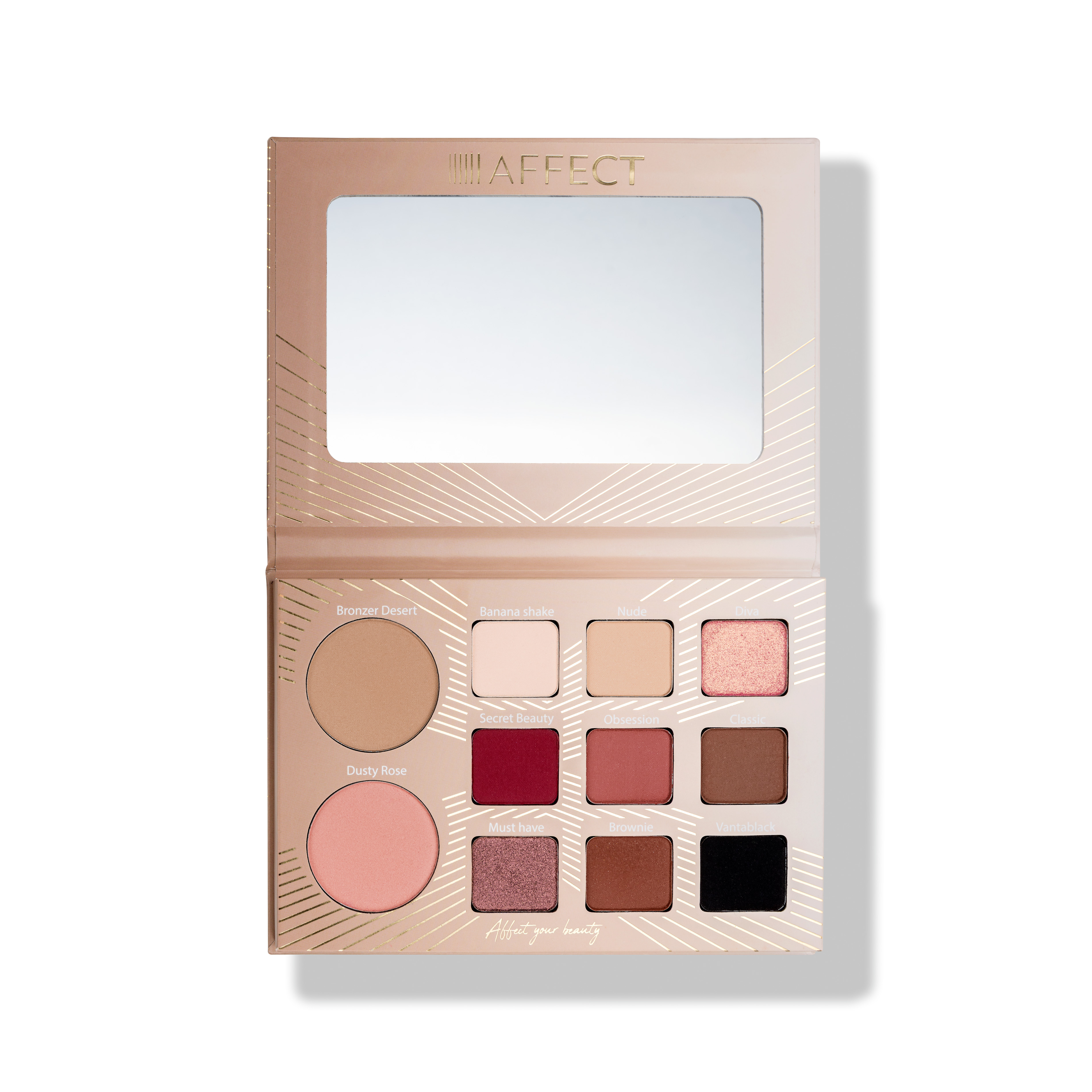 AFFECT Secret Beauty Makeup Palette Paleta do makijażu twarzy i oczu, 14,7 g