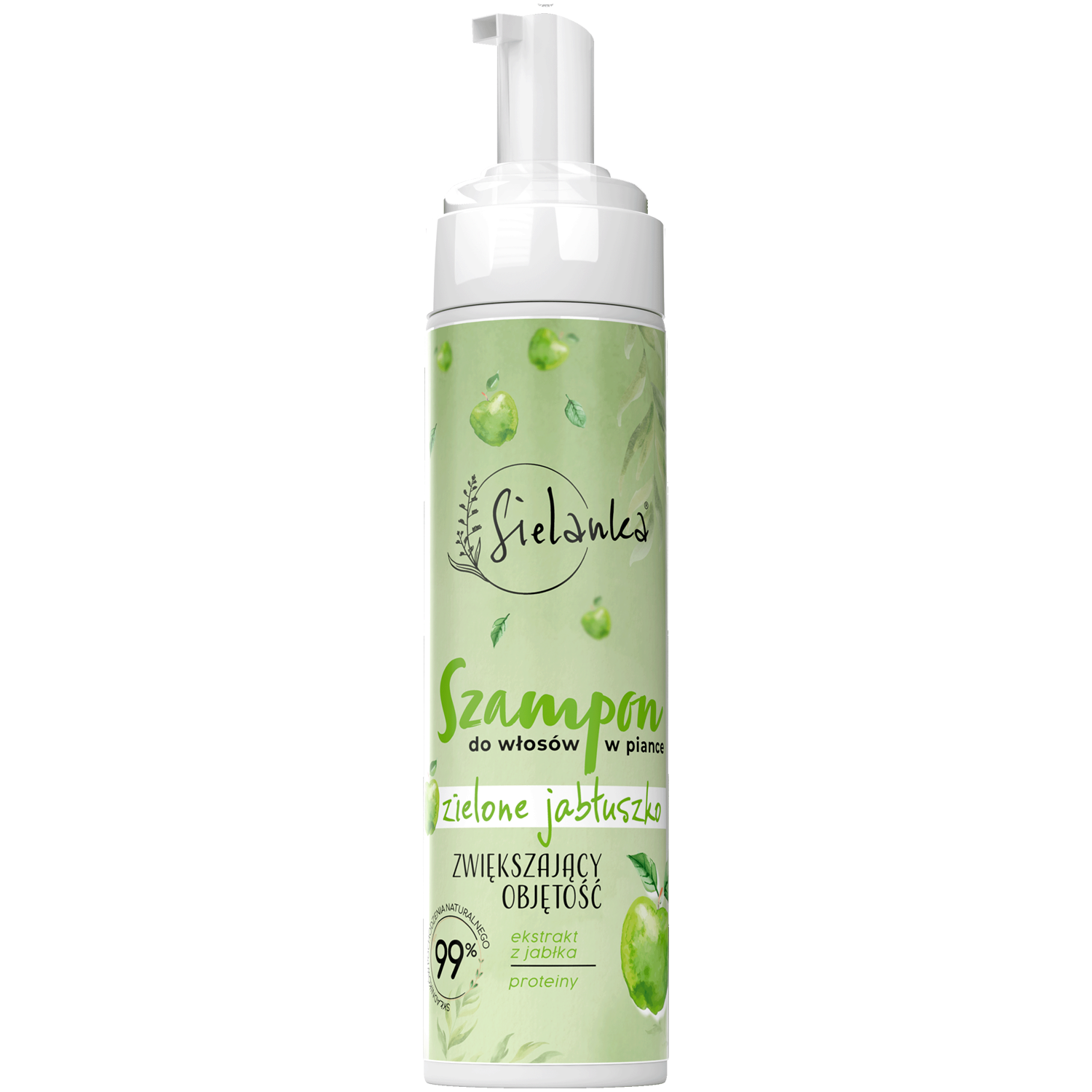 Sielanka Zielone Jabłuszko szampon w piance do włosów zwiększający objętość, 200 ml