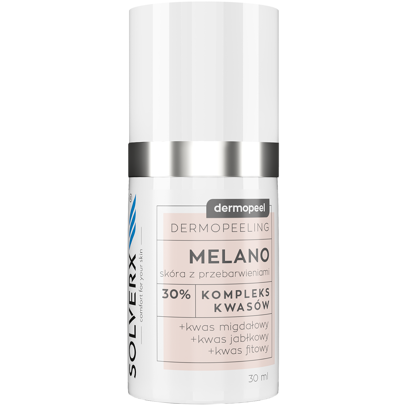 Solverx Melano peeling z 30% kwasem migdałowym do twarzy, 30 ml
