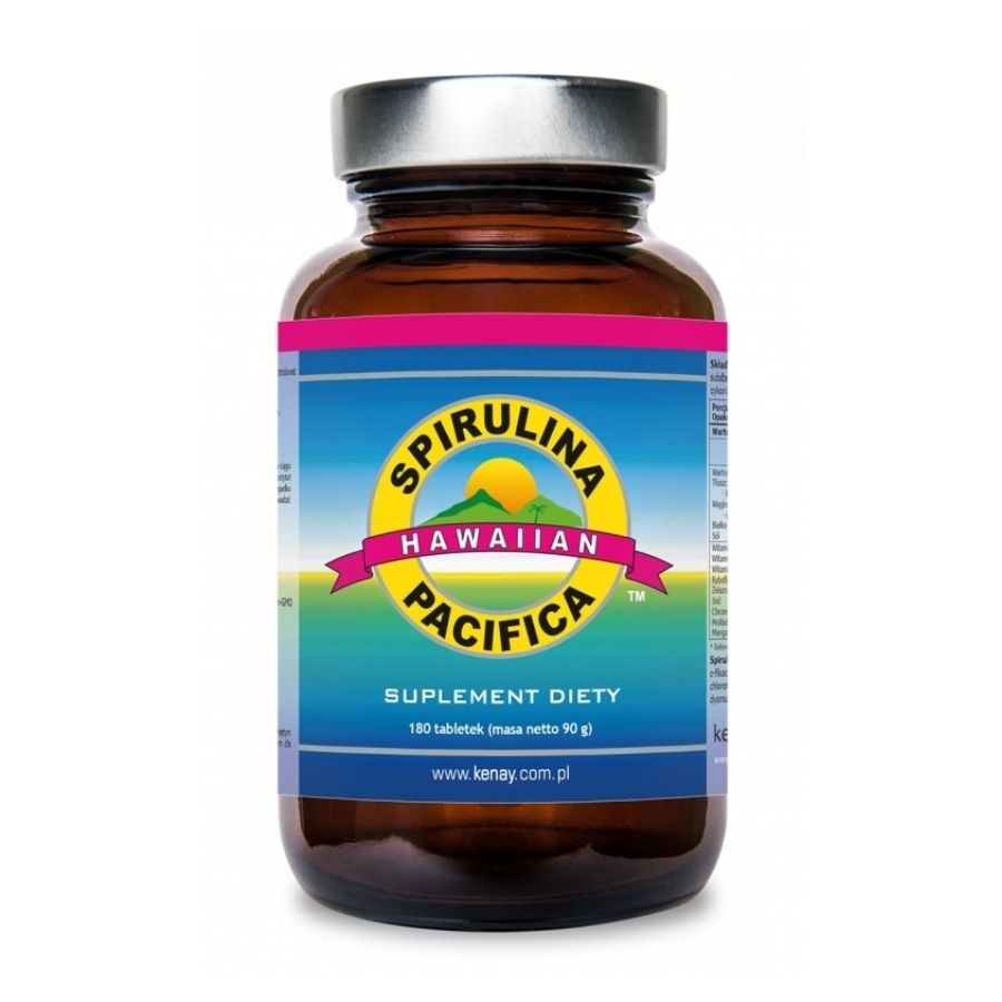 Kenay Spirulina Pacifica 500 mg suplement diety, 180 kaps./1 opak.