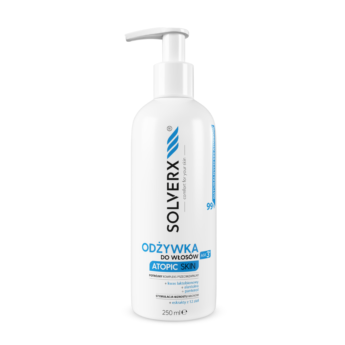 Solverx Atopic Skin odżywka do włosów, 250 ml