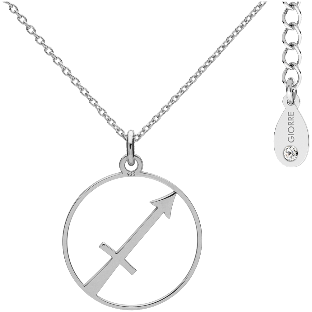 Giorre Znak Zodiaku Strzelec naszyjnik rodowany, 1 szt.