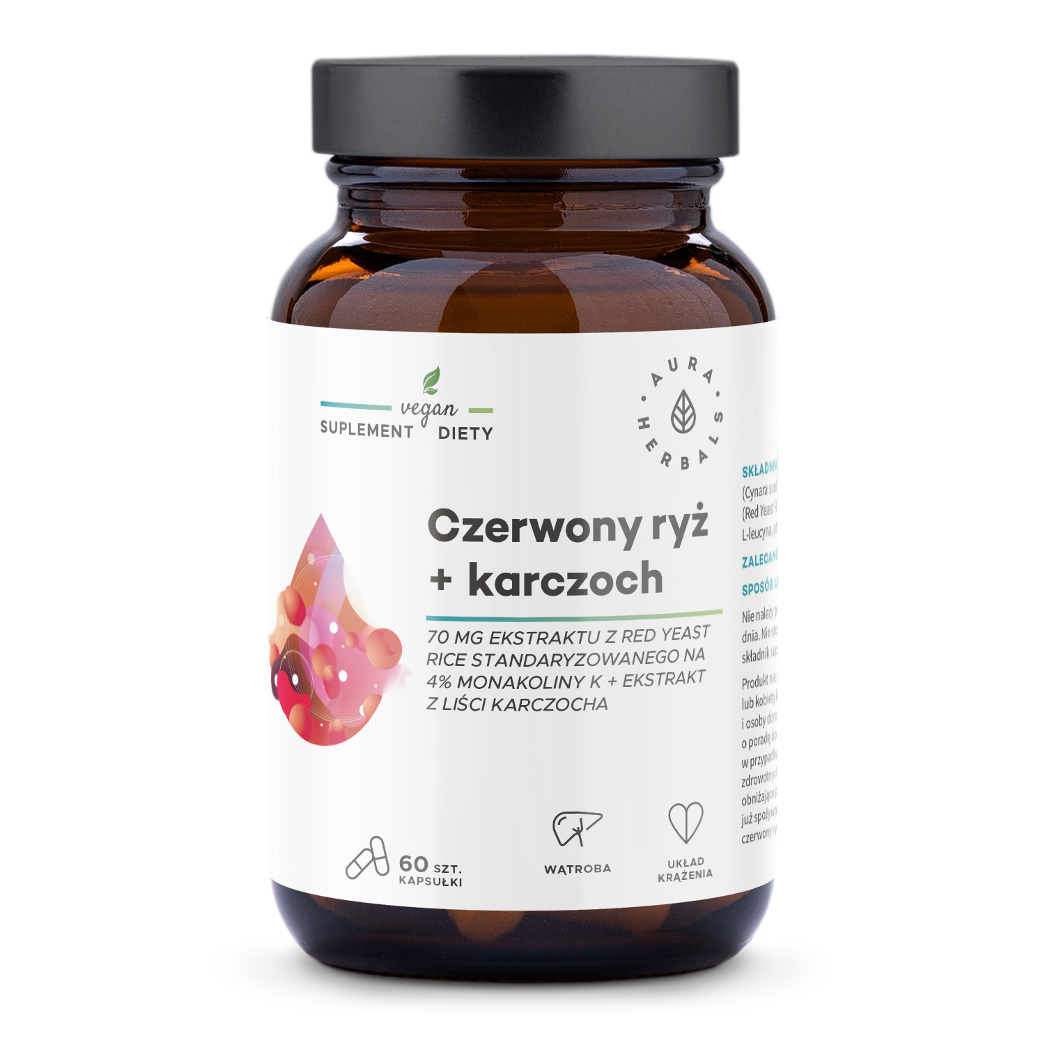 Aura Herbals Czerwony ryż + karczoch suplement diety, 60 kaps./1 opak.