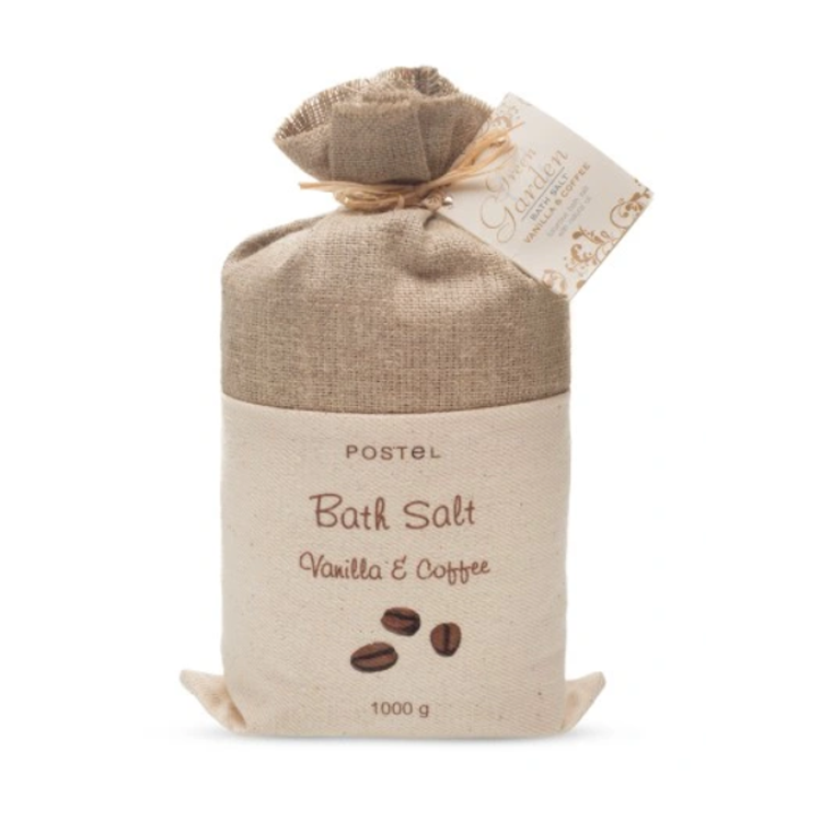 Green Garden naturalna odżywcza sól do kąpieli Vanilla&Coffee, 1 kg