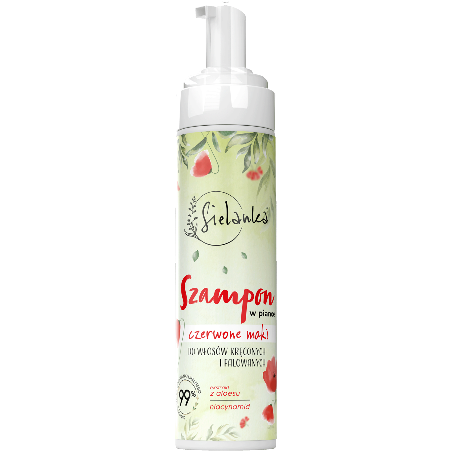 Sielanka Czerwone Maki szampon w piance do włosów kręconych i falowanych, 200 ml