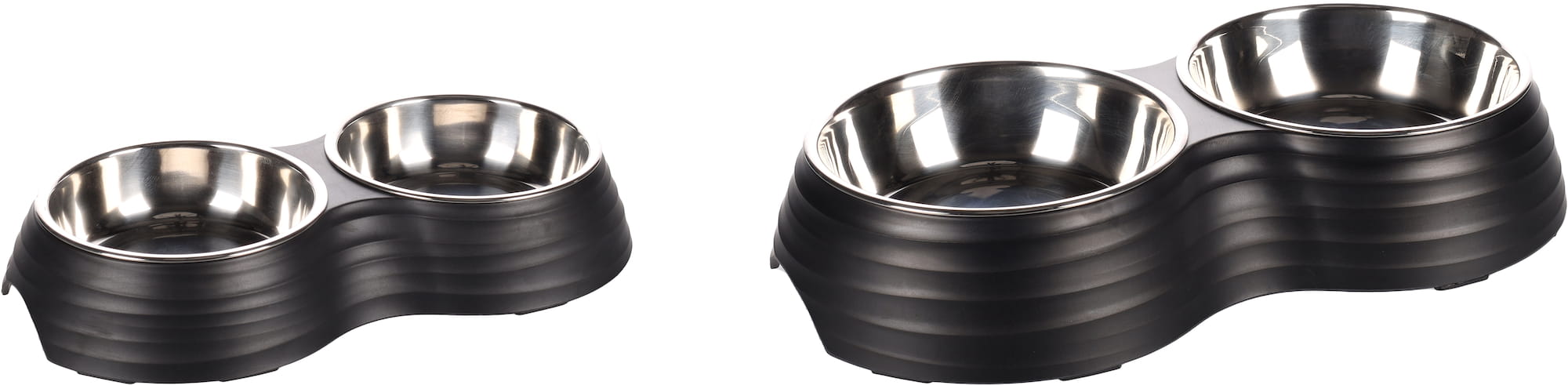 Flamingo Podwójna miska dla psa Aschau czarna