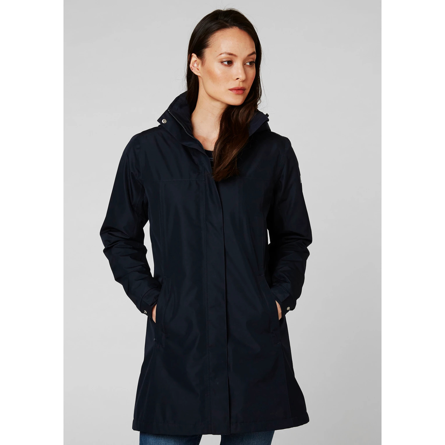 Damski płaszcz przeciwdeszczowy Helly Hansen ADEN INSULATED RAIN COAT navy - XS