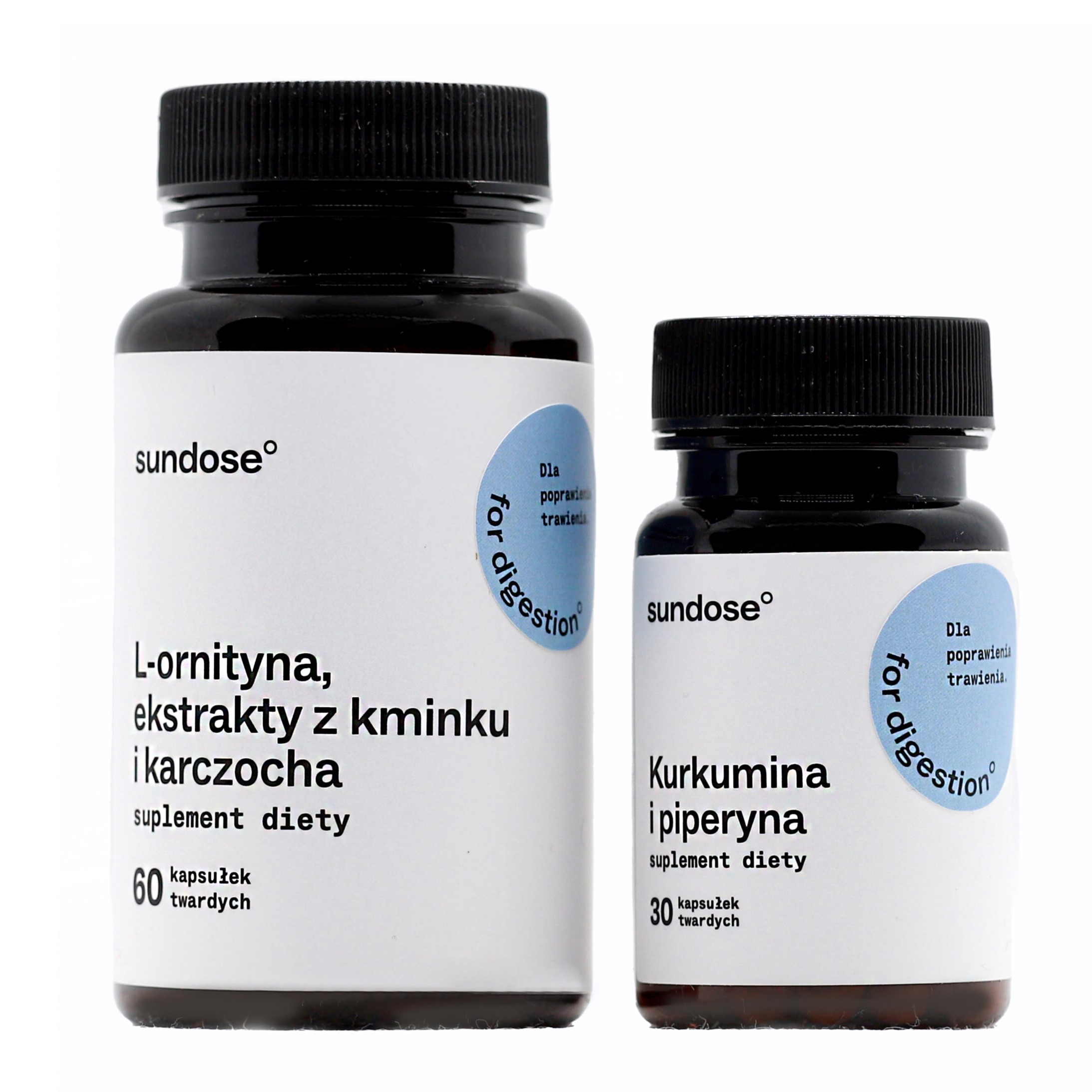 Sundose For Digestion suplement diety na trawienie z kurkuminą, zapas na 30 dni, 180 kaps./2 opak.