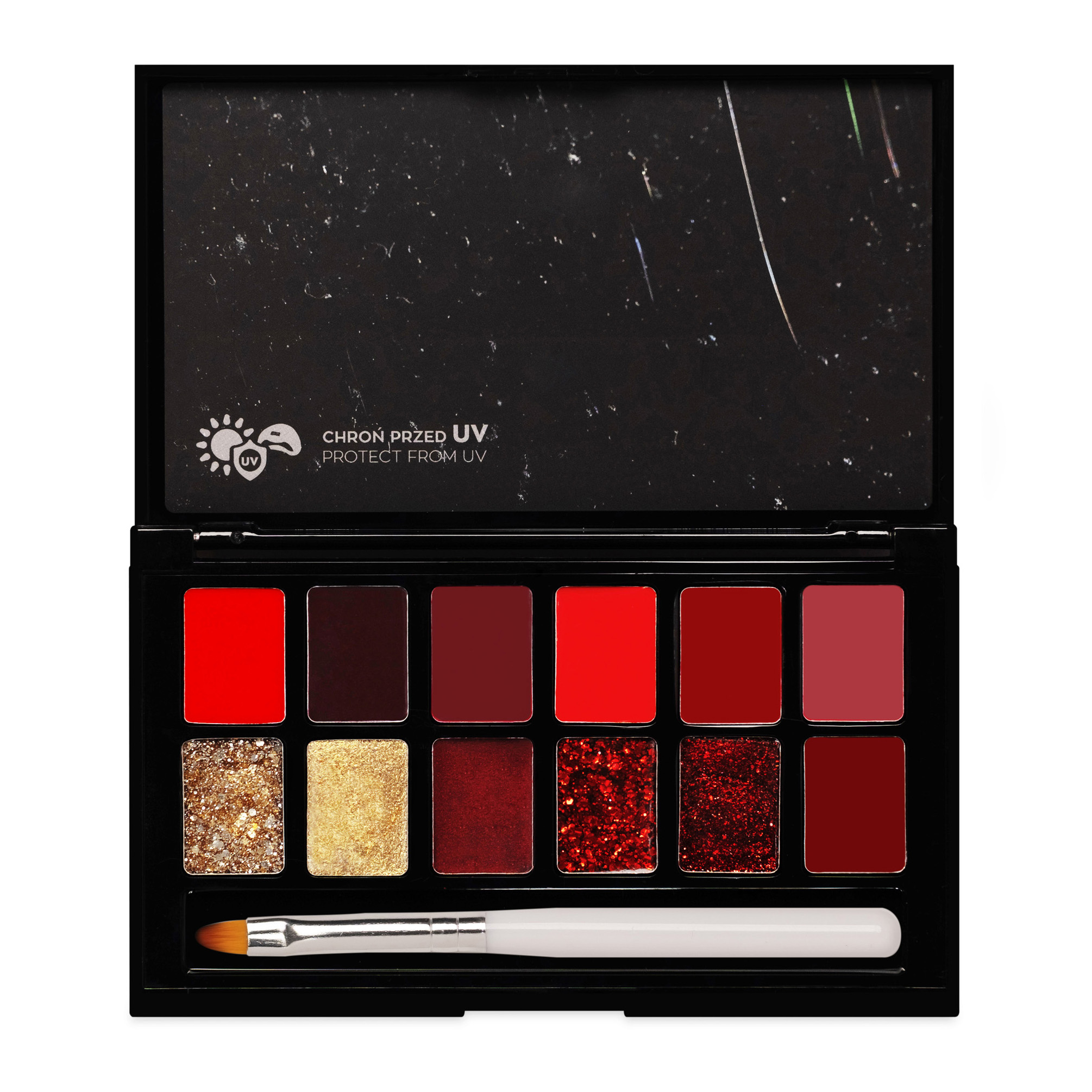 Mani King Ruby Glimmer paleta z lakierami hybrydowymi, 18 g
