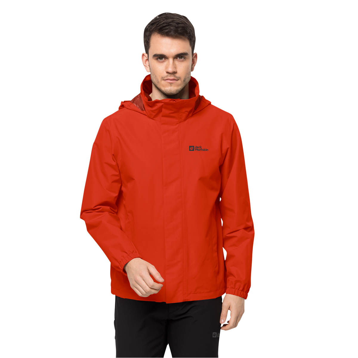 Męska kurtka Jack Wolfskin STORMY POINT 2L JKT M strong red - S