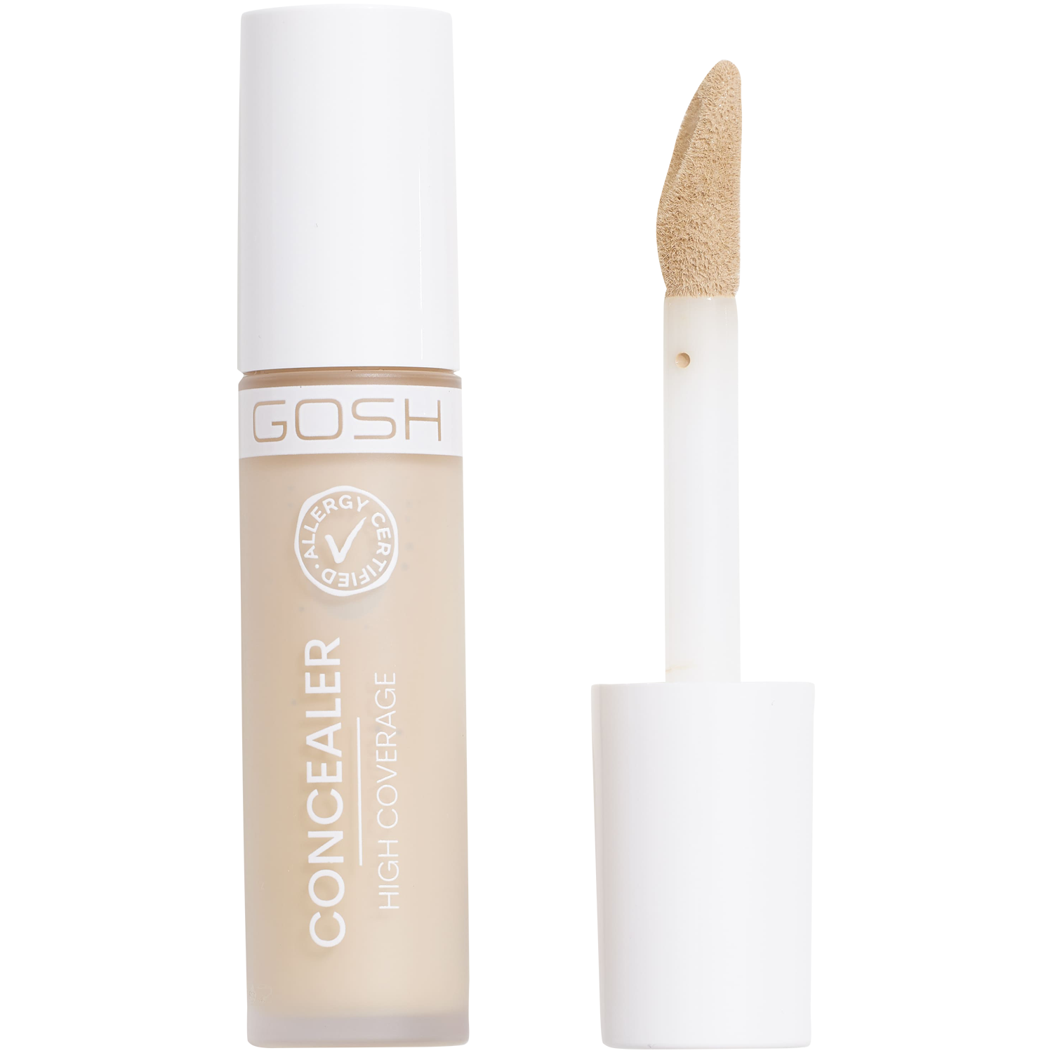 Gosh Copenhagen mocno kryjący korektor do twarzy z aplikatorem 002 ivory, 6 ml