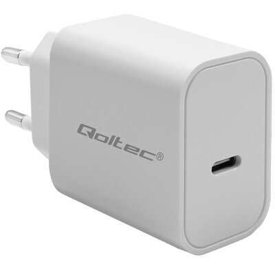 Ładowarka sieciowa QOLTEC Super Quick PD 20W Biały