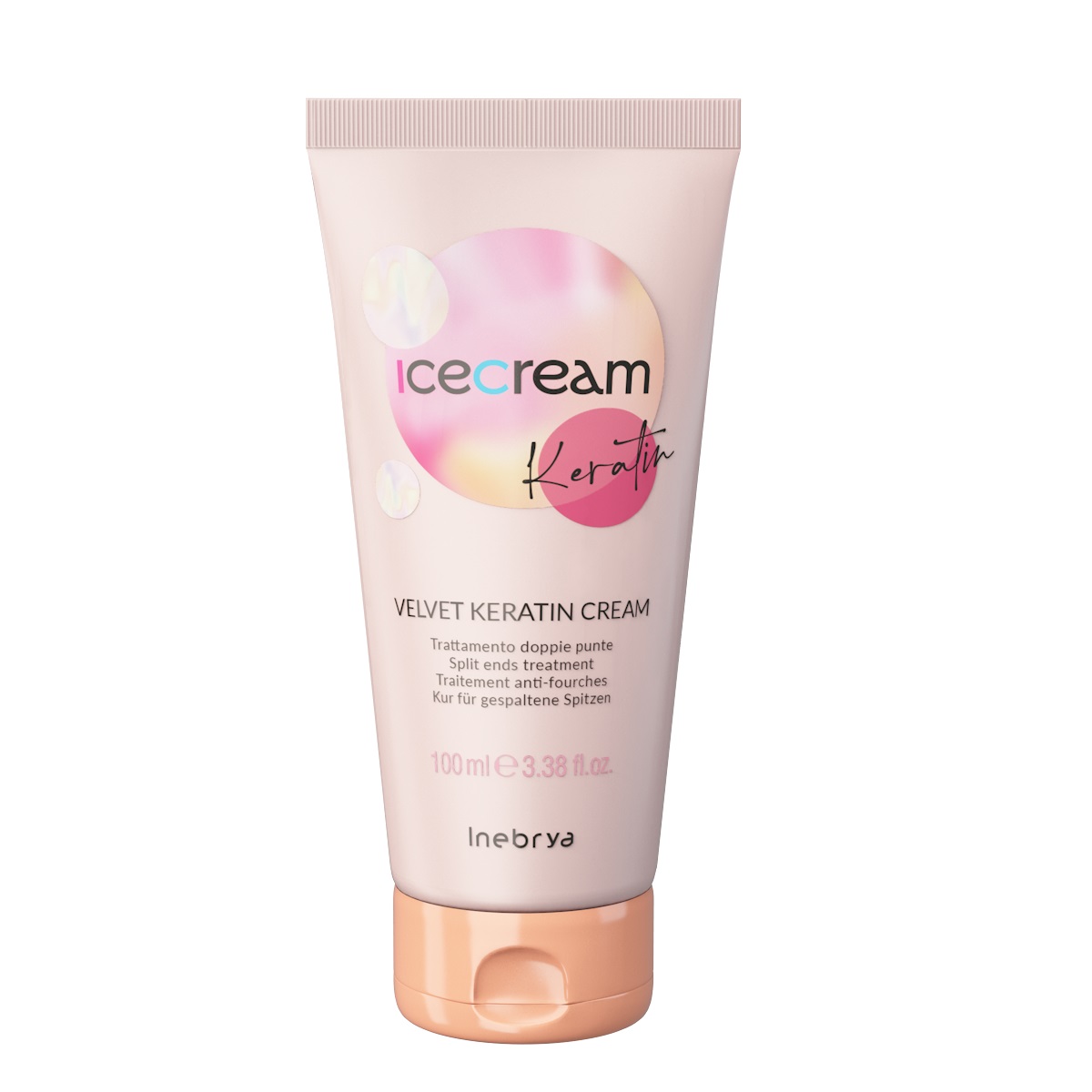 Inebrya Ice Cream Keratin restrukturyzujący zabieg na rozdwojone końcówki włosów, 100 ml