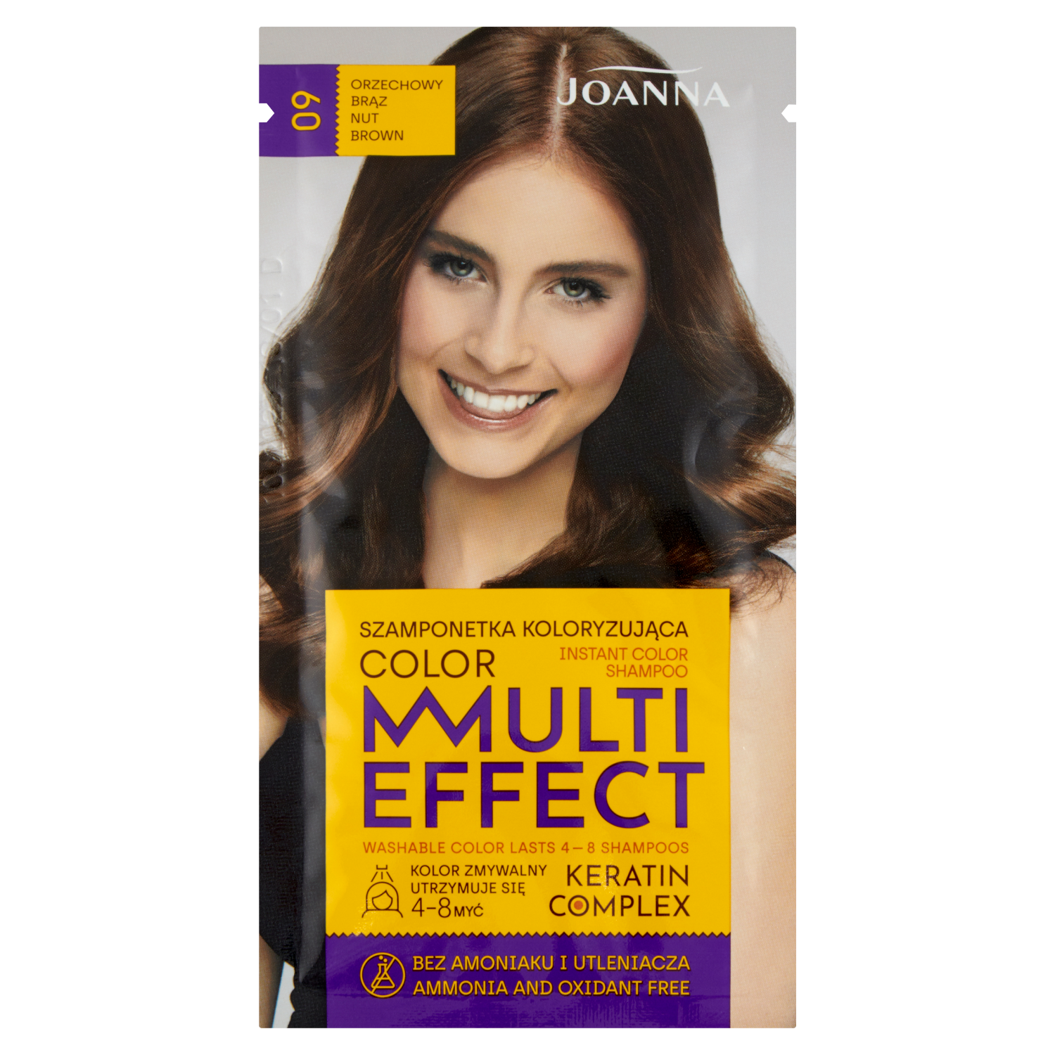 Joanna Multi Effect szamponetka koloryzująca 09 orzechowy brąz, 35 ml
