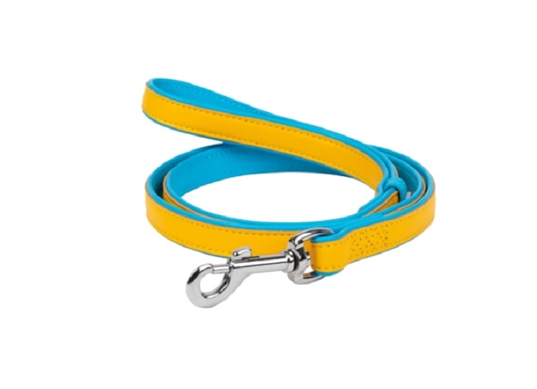WAU-DOG Glamour Colors of freedom skórzana smycz z kodem QR dla psa S-M 18 mm / 122 cm