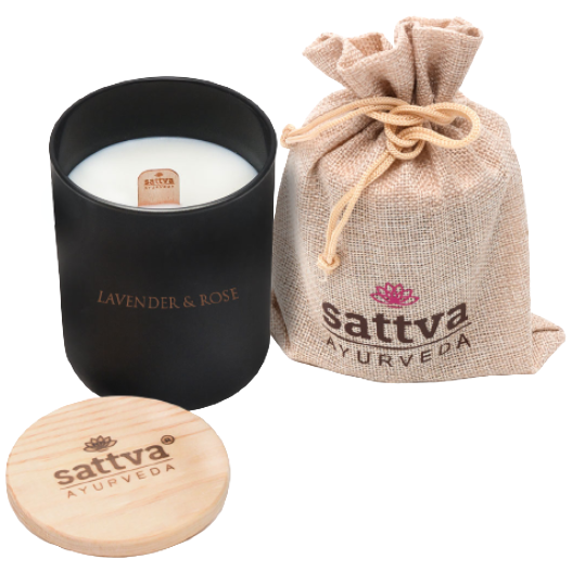 Sattva Lawenda & Róża świeca sojowa, 200 g