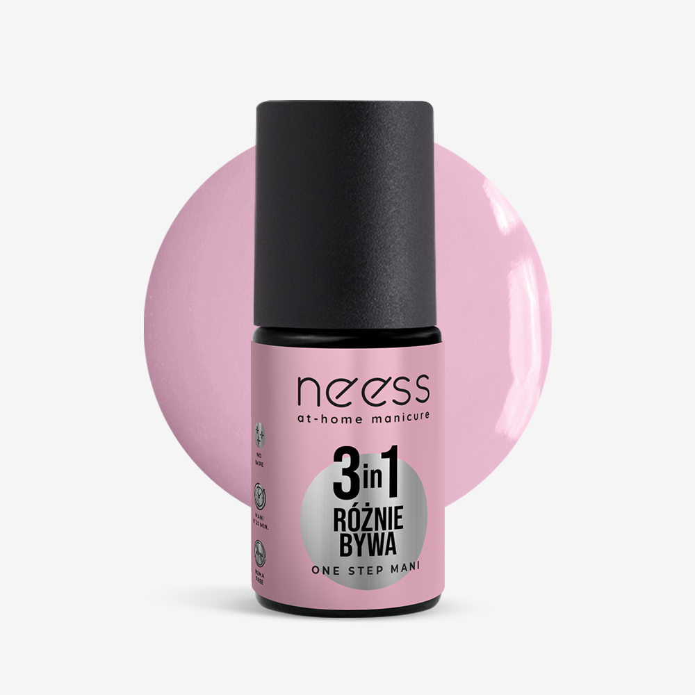 Neess One Step hybrydowa baza, kolor i top 3w1 do paznokci różnie bywa, 4 ml