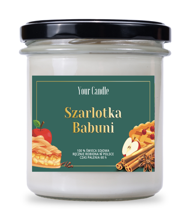 Your Candle sojowa świeca zapachowa Szarlotka Babuni, 300 ml