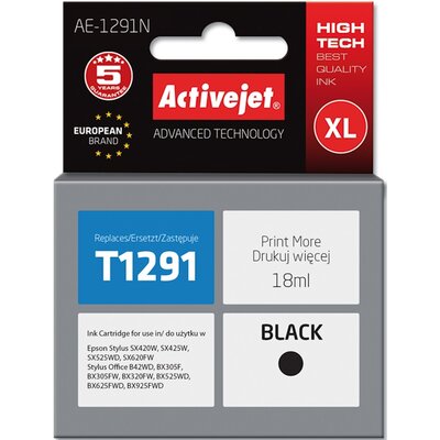 Tusz ACTIVEJET do Epson T1291 Czarny 18 ml AE-1291N