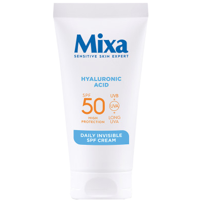 Mixa nawilżający krem z SPF50 do twarzy przeciw przesuszeniom, 50 ml