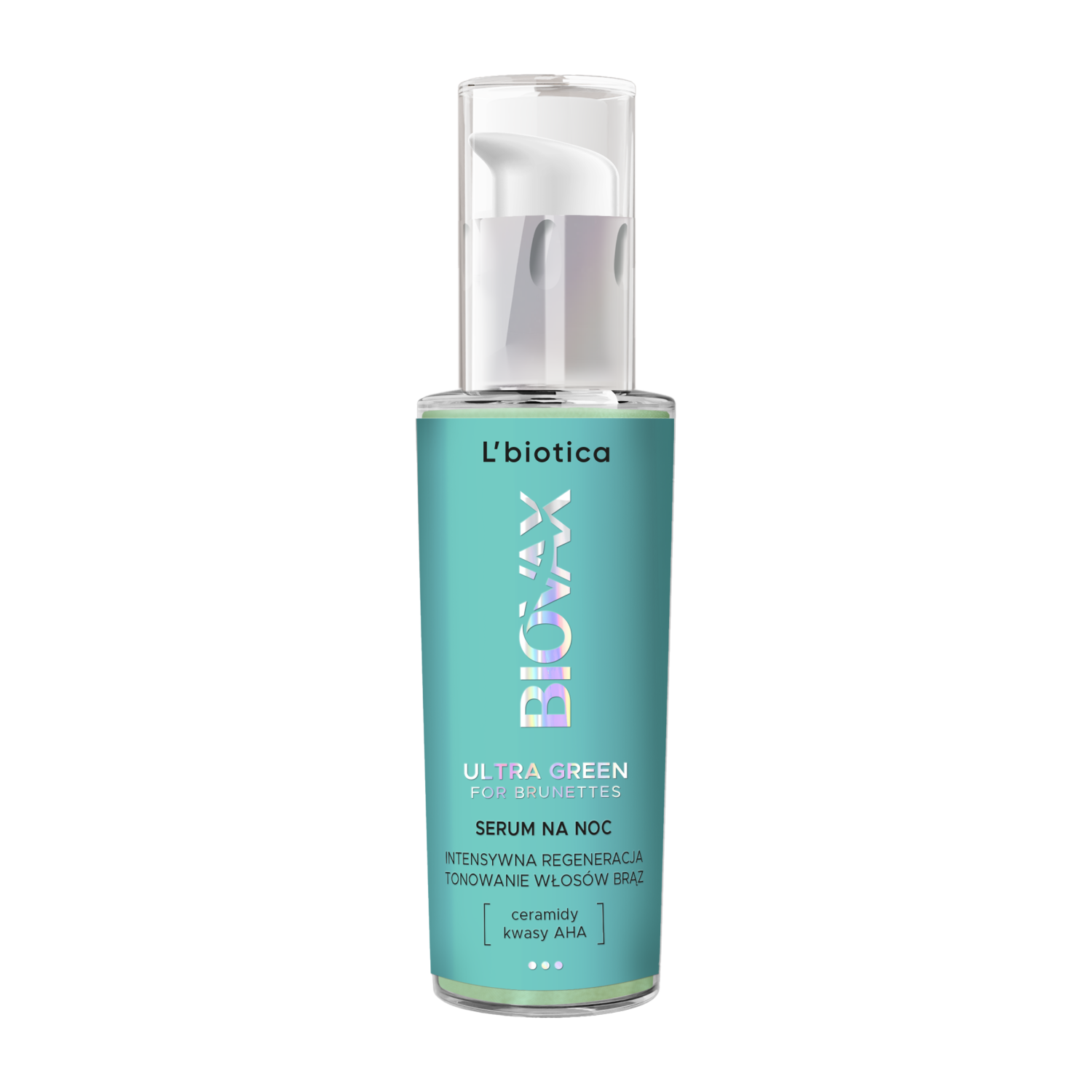 L'biotica Biovax Glamour Ultra Green For Brunettes nocne serum do włosów w odcieniu brąz, 100 ml