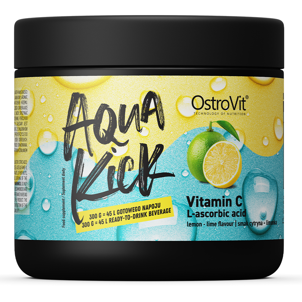 OstroVit Aqua Kick Witamina C 300 g o smaku cytrynowo-limonkowym